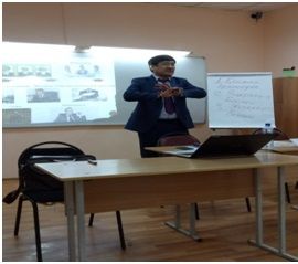 On September 25, 2017 the meeting with the trainer mediator, the business coach Zh.A. Zhakupov organized by Medical college of the city of Zhezkazgan and "Zaman Zhargysy" is organized.